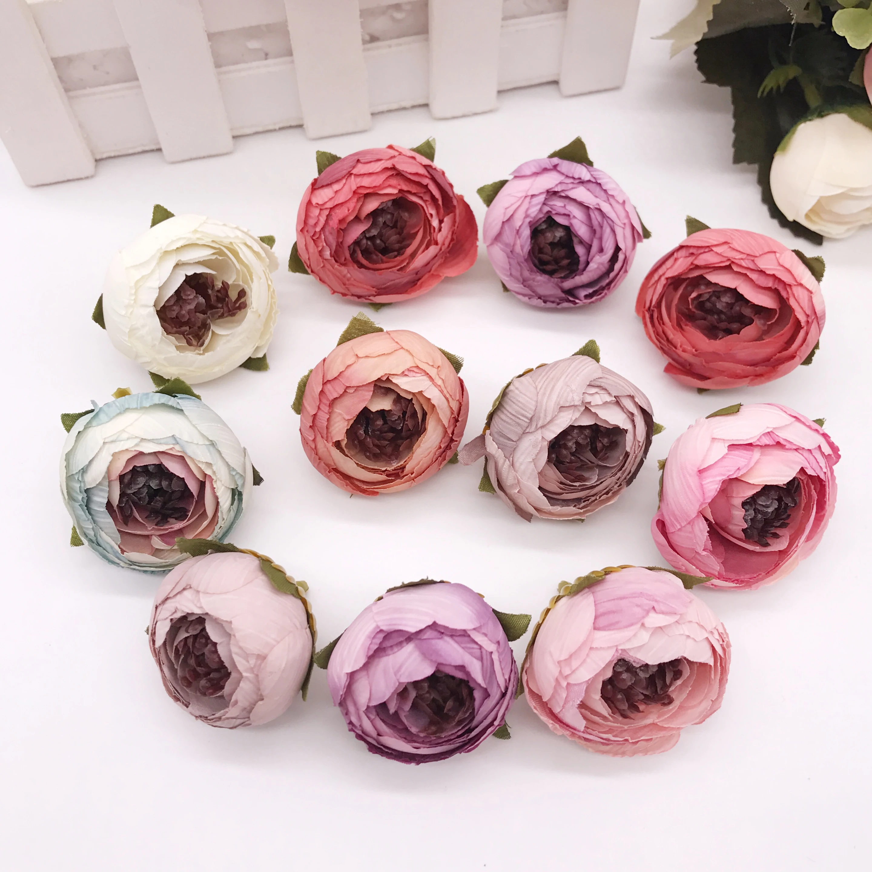 Дешевые 10 шт. шелк соцветия камелий искусственная чайная роза цветок для дома Свадебные украшения DIY Искусственные цветы для скрапбукинга