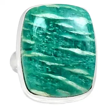

Genuine Amazonite Ring 925 Sterling Silver Jewelry,USA Size :6, MHBAR3812
