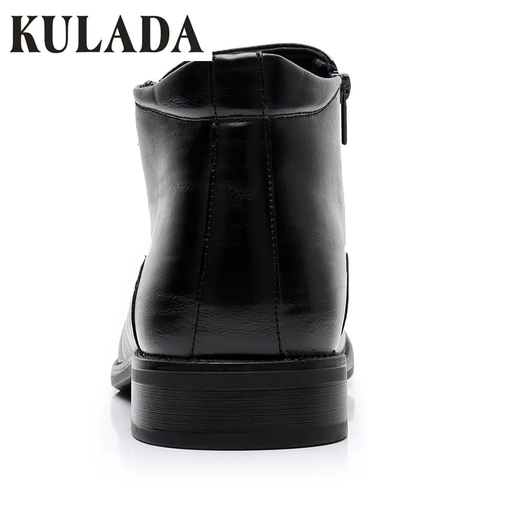 KULADA Boots Men's Winter Shoes Large Size Super Warm Shoes Men's Formal Double Zipper Side Boot's Men‘s Snow Waterproof Busines KULADA Boots Men's Winter Shoes Large Size Super Warm Shoes Men's Formal Double Zipper Side Boot's Men‘s Snow Waterproof Busines