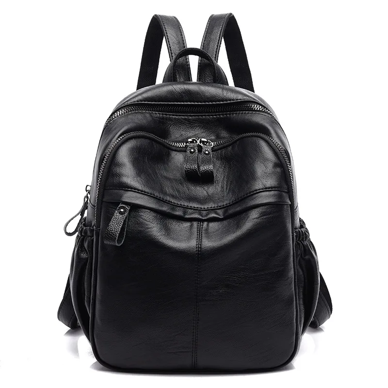 

Waterproof 15.6 Inch Laptop Backpack Women Leather Backpacks For Teenager Men Casual Daypacks Mochila Female Schoolbag