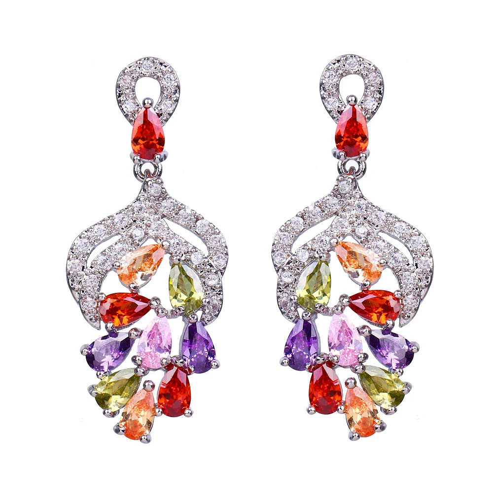 Bettyue модный бренд, очаровательные разноцветные геометрические серьги с кубическим цирконием ААА для женщин, элегантный подарок на свадьбу