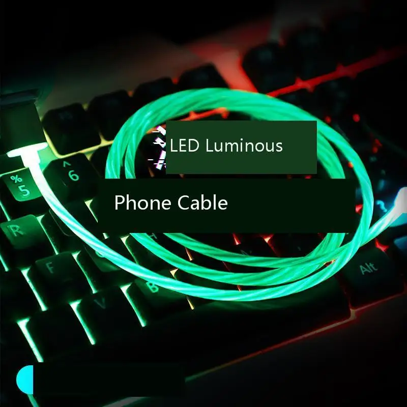 Vogek светодиодный светящийся зарядный кабель Micro USB для Xiaomi iPhone Type c Магнитный