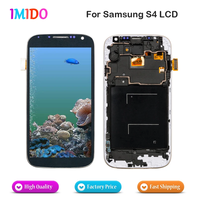 

20Pcs Wholesale For Samsung Galaxy S4 i9500 i9505 i9515 i337 LCD Display Touch Digitizer Screen+Frame Assembly Replacement