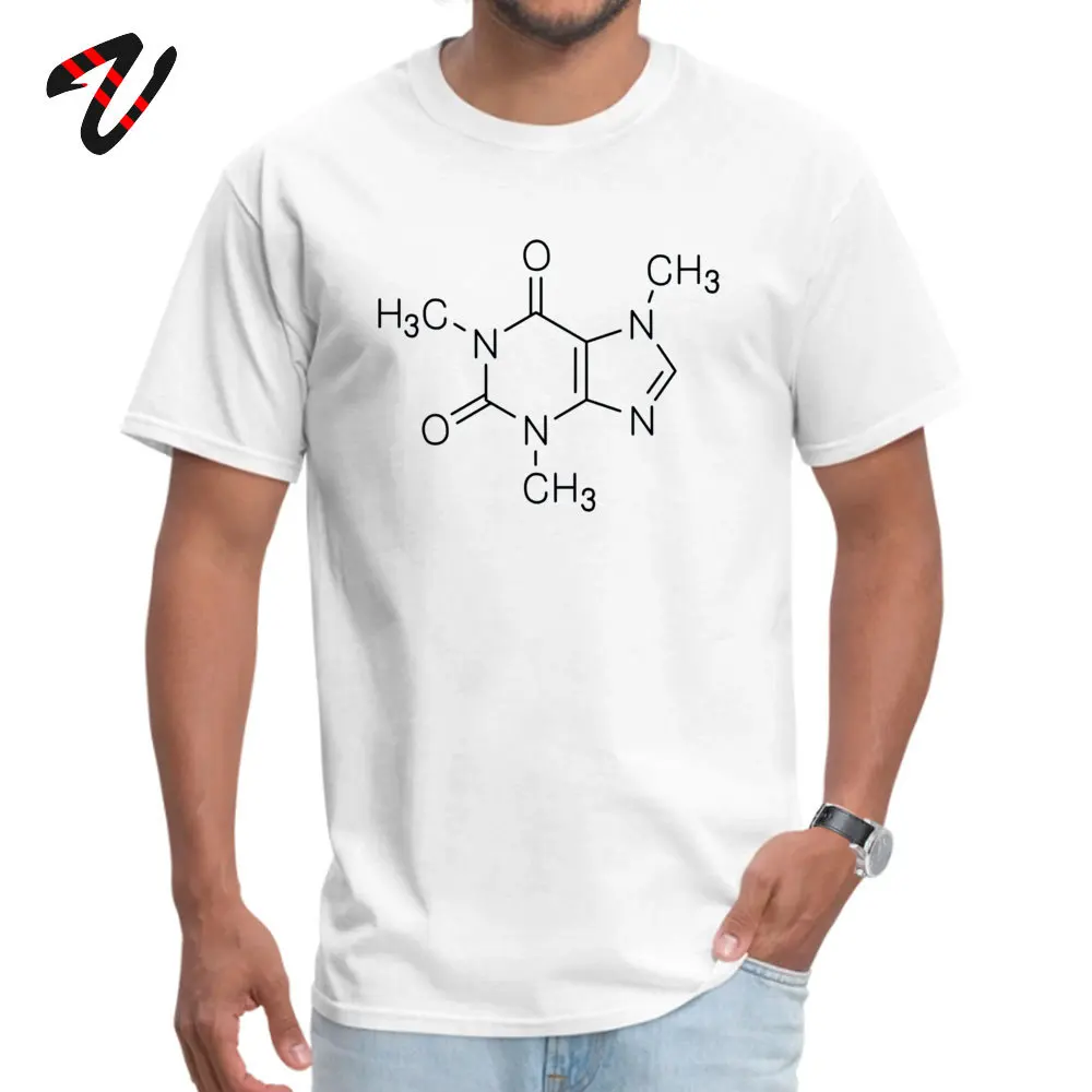 

Slim Fit Caffeine white Top T-shirts for Men 2019 Gift For Dad est Mother Day Round Collar Sans Fabric white T-shirts T Shirts