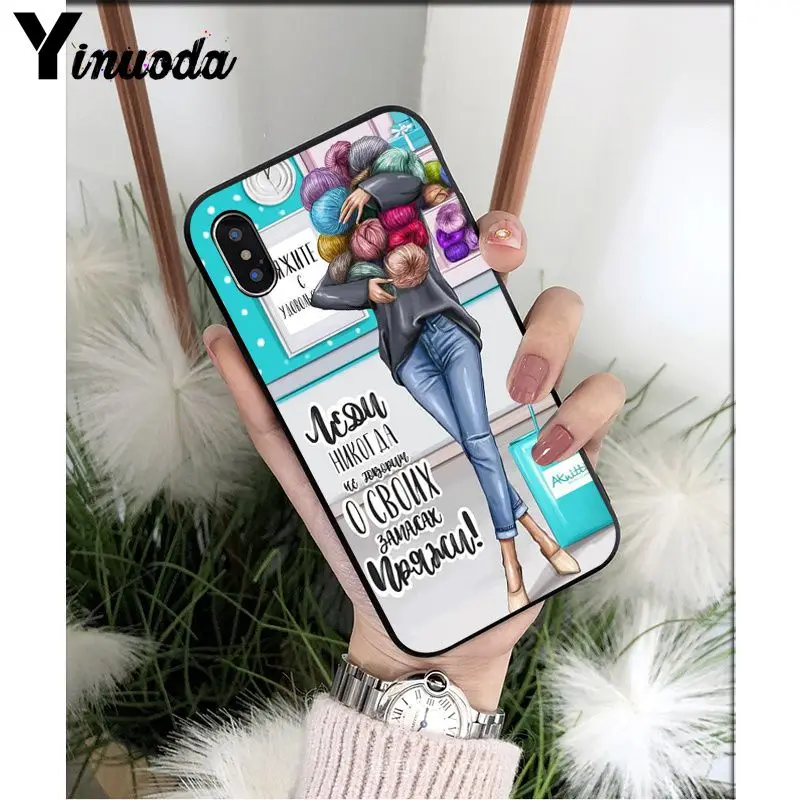 Yinuoda VOGUE, Рождественская Принцесса, девочка, босс, кофе, чехол для телефона Apple iPhone 8, 7, 6, 6S Plus, X, XS, MAX, 5, 5S, SE, XR, чехол