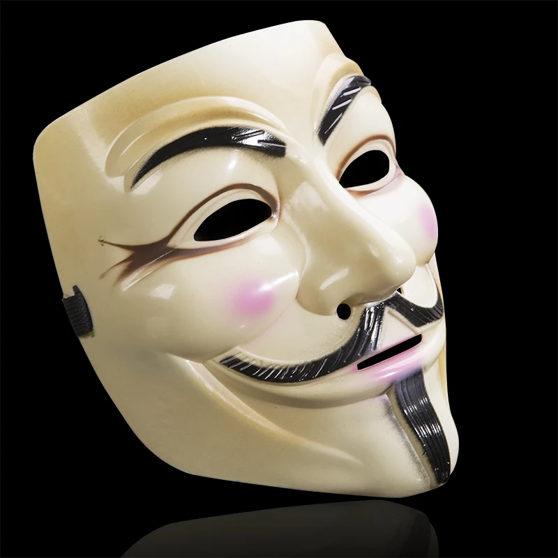 Hfбезопасности Хэллоуин пластик V для вендетты маски косплей полный лицо маски для детей подарок на день рождения вечерние маскарадные маски