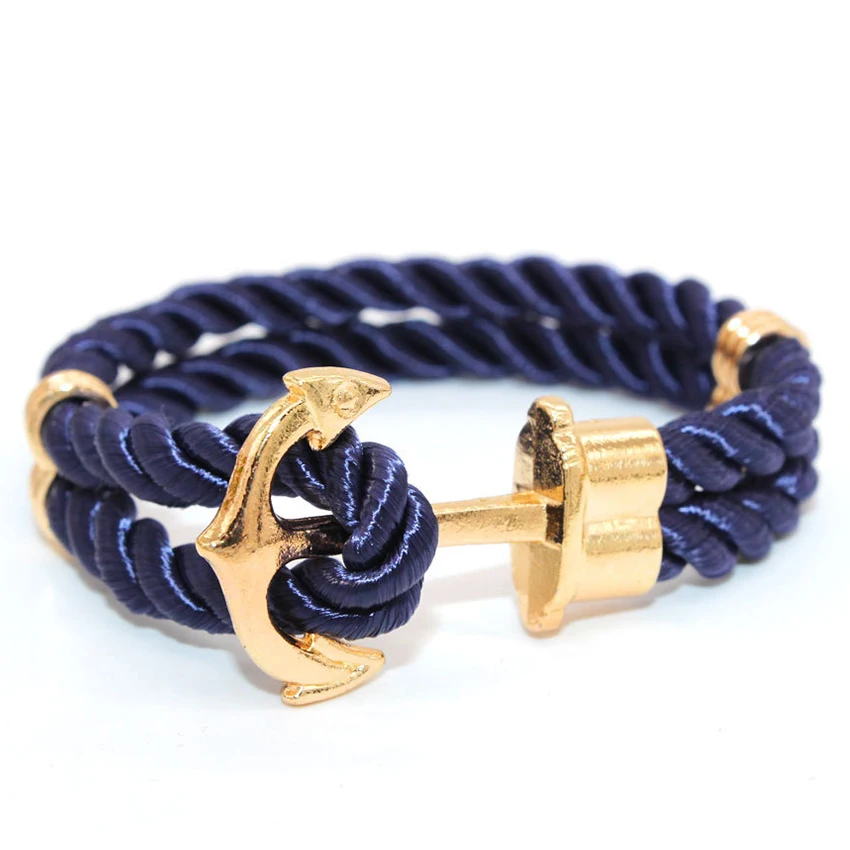 2017 Miansai Gold Silver Anchor Bracelet Men Wrap Leather Bracelets 2017 Miansai Gold Silver Anchor Bracelet Men Wrap Leather Bracelets Bangles Male Homme Pulseras Hombre Erkek Bileklik In From