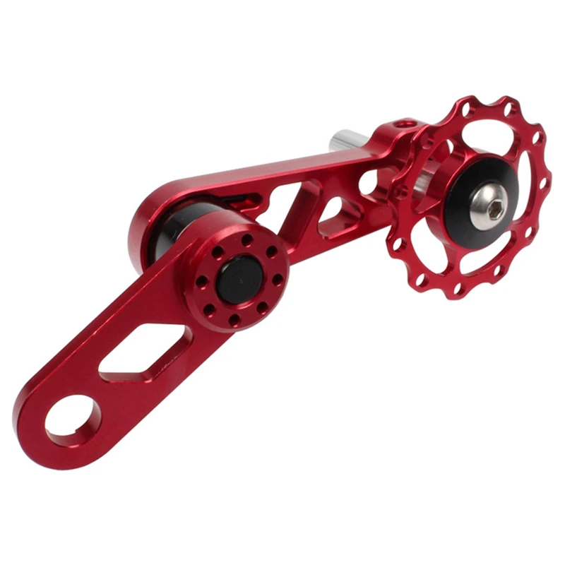 Folding Bicycle Guide Wheel Lp Oval Aluminum Alloy Cycling Single Speed Rear Derailleur Chain Tensioner with Sprocket MTB Bike