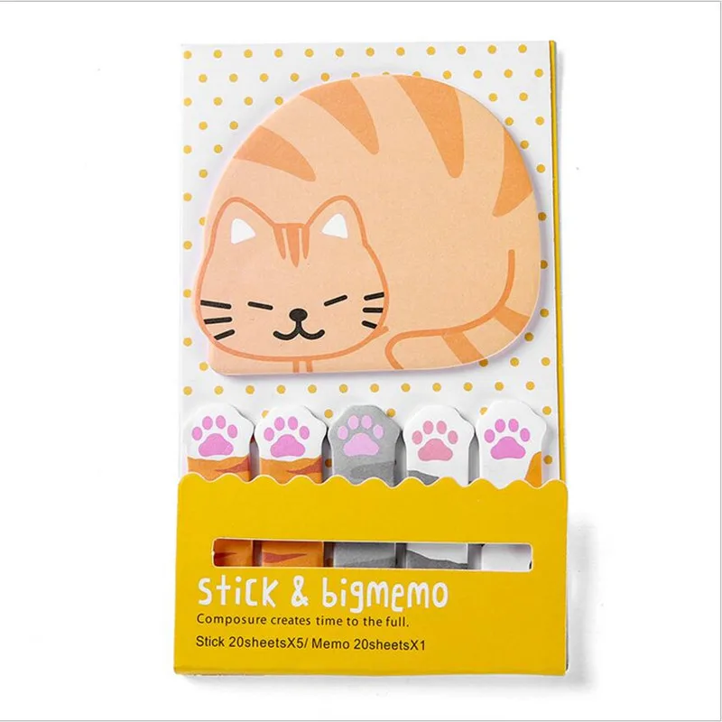 

1PCS Creative Kawaii Sticky Notes Animal Style Note book Cartoon Combination Notepad Portable Instant Notebook Office Stationery