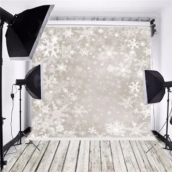 

5x7ft Photography Background Snow Scenery Christmas wood photographic Backdrop for Studio Photo baby shower Prop cloth 1.5x2.2m