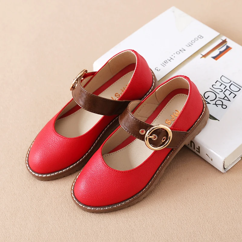 Sapatos de Couro Princesa das Meninas Sapatos de Fivela Sapatos de Desempenho dos Alunos Crianças Nova Decoração 2020 11 Mamãe e Bebê