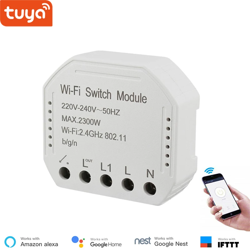 3 шт. Tuya умный WiFi модуль переключателя превратите ваш старый переключатель в умный, совместимый с alexa, google home, IFTTT