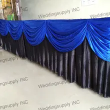 Черный Таблица Плинтус синий с драпировкой прилагается