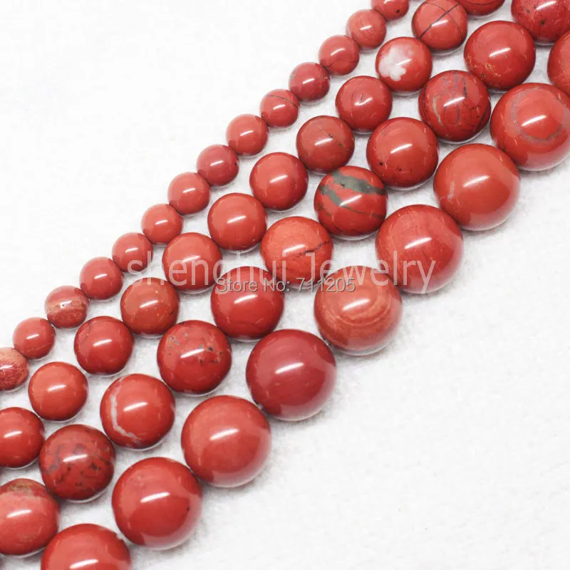 wholesale Natural Red stone 6,8,10,12,14mm Round Beads 15"/38cm,Min. Order is 10,provide mixed