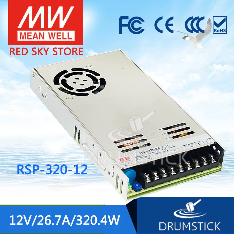 

MEAN WELL RSP-320-12 12V 26.7A meanwell RSP-320 320.4W Single Output with PFC Function Power Supply