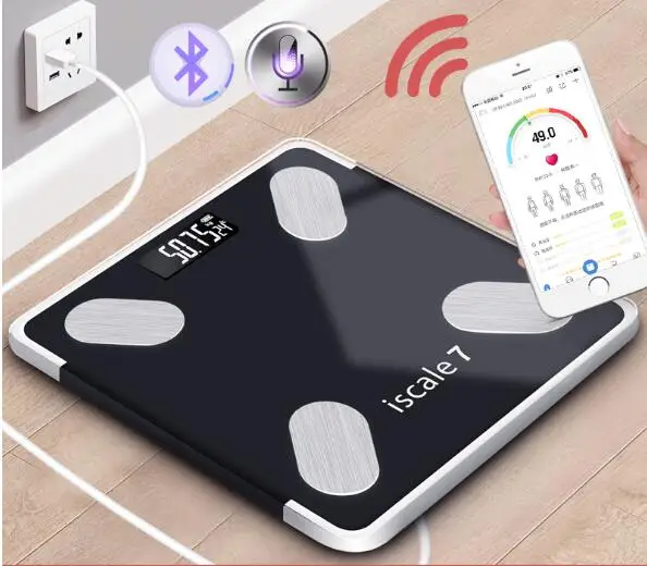 

Body Fat Scale Household Precision Charging Small Electronic Scale Body Weighting Female Fat Constitution free shipping