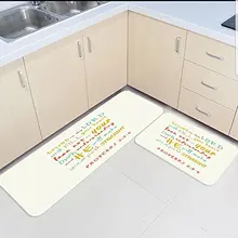 2 шт. Коврики для кухни и ковры Набор Смешные Цитаты доверие в Господа украсить дом Non Skid Спальня Коврики Дверные для гостинной