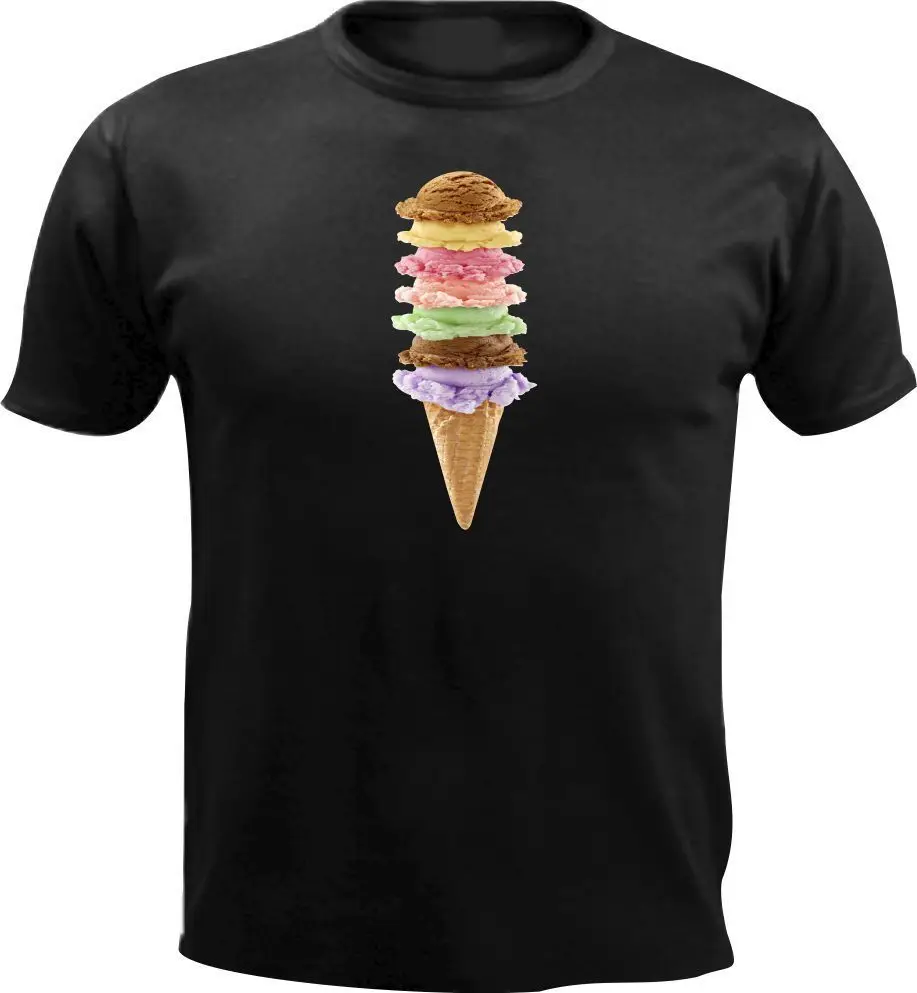

Ice Cream Cone Summer Candy Sweet Men T shirt Boy Birthday Present Gift Summer Cool Casual pride t shirt men Unisex New Fashion