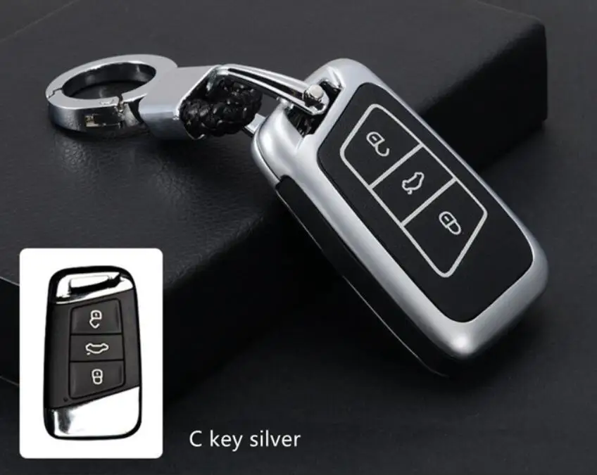Car Zinc Alloy+TPU Key Cover Shell Holder For VW Polo MK6 CC B5 B8 Golf 6 7 Passat Tiguan Jetta For Skoda Kodiaq A7 A5 Octaiva Car Zinc Alloy+TPU Key Cover Shell Holder For VW Polo MK6 CC B5 B8 Golf 6 7 Passat Tiguan Jetta For Skoda Kodiaq A7 A5 Octaiva