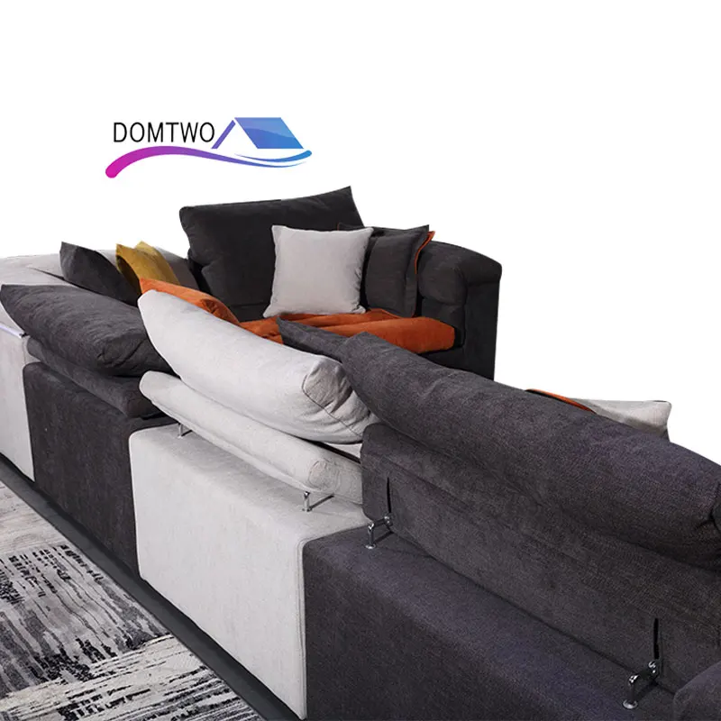 living room Furniture Corner House type cotton Down customizable sofa