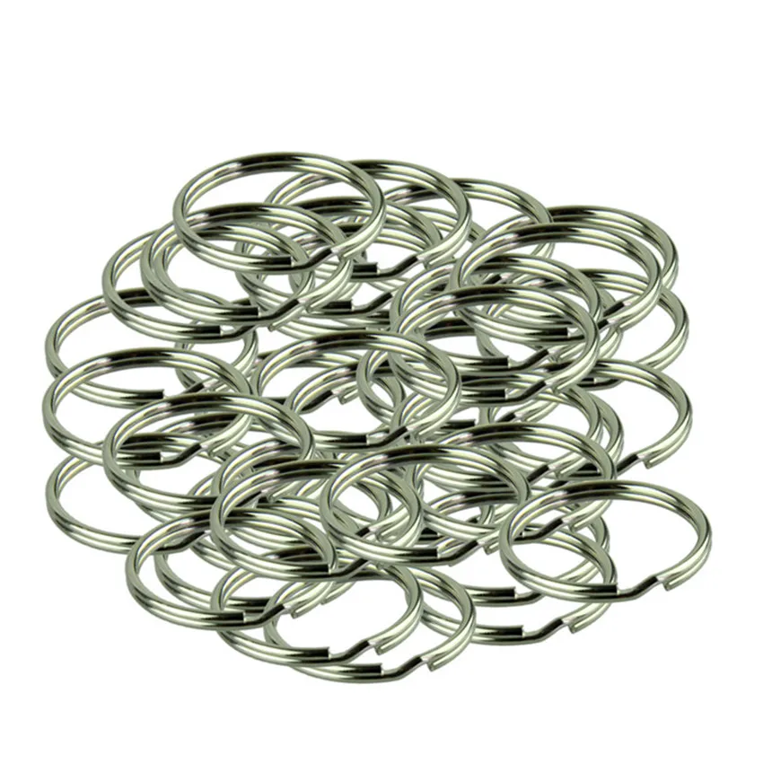 

Vehicle New CAR styling 50pcs KeyRing Kay Chain 25mm Round Split Key Rings Keychain With Nickel Plated