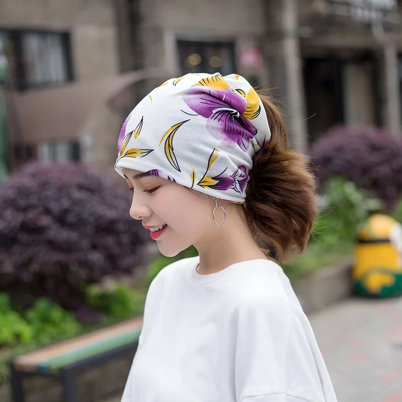 

SUMEIKE New Winter Hats For Women printing Cotton Hat Fashion Brand Cap Casual Warm Hat Female Bonnet