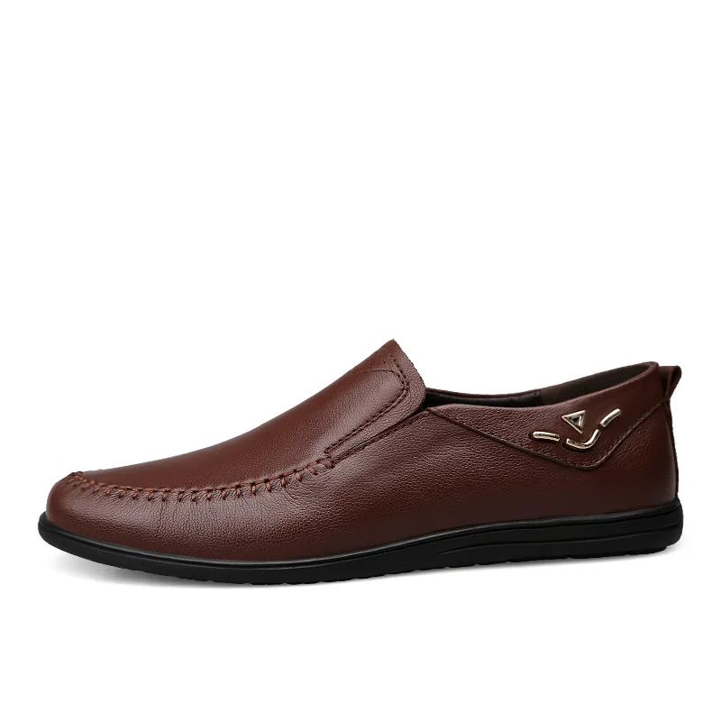 Модные Для мужчин туфли-лоферы из натуральной кожи на Для мужчин обувь ручной работы, для мужчин, на плоской подошве удобная повседневная обувь для вождения мужские туфли-мокасины; большие размеры 36-46