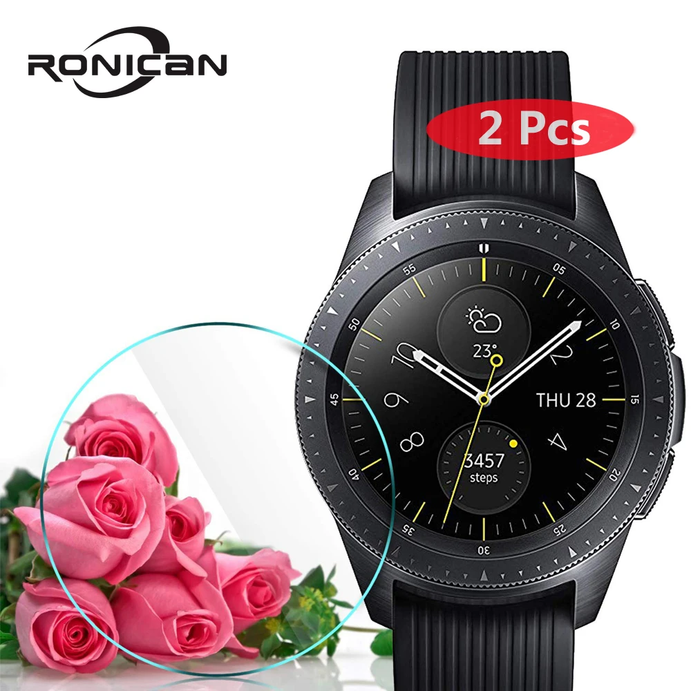 2 упаковки Защитная пленка для смарт часов Samsung Gear S3 Frontier/Classic закаленное стекло 9H