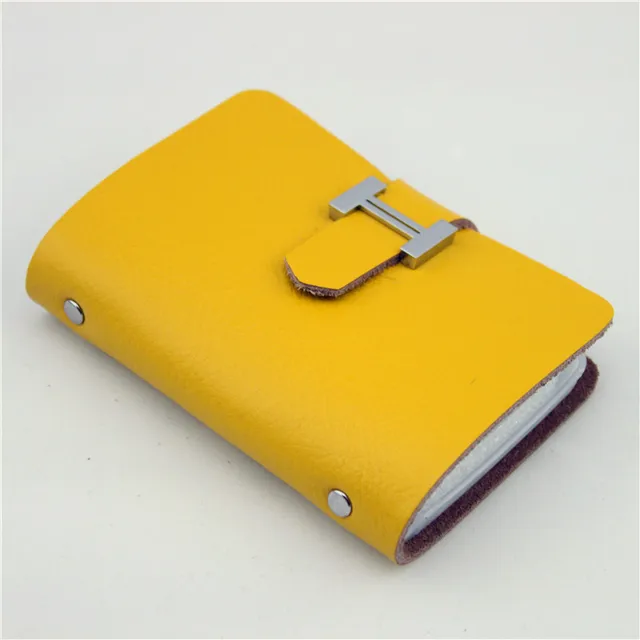 100 Genuine leather business card holder Lady's bag H hasp id card