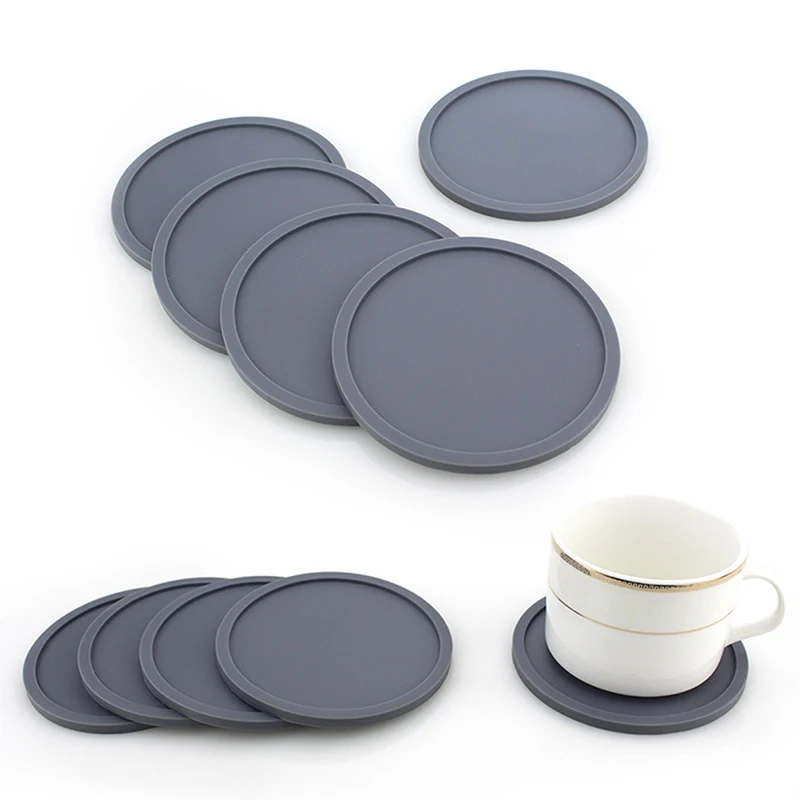 

1PC Waterproof Safe Silicone Round Cup Mat Insulation Mug Coaster Thick Cup Bowl Placemat Pad Holder Tools