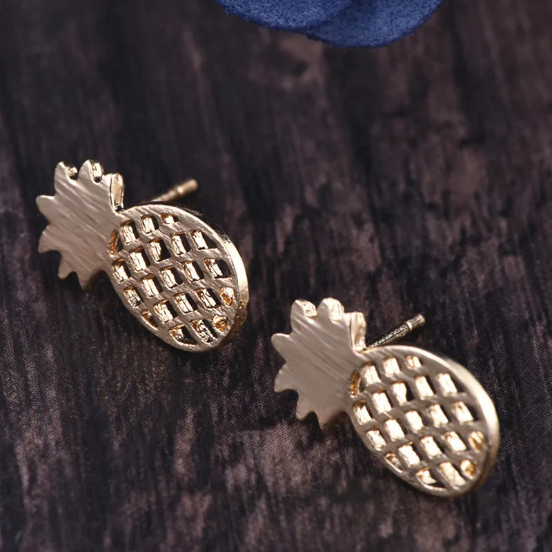 

Best Friend Gift Minimal Decoration Small Pineapple Cute Earrings For Women Men Jewelry e060