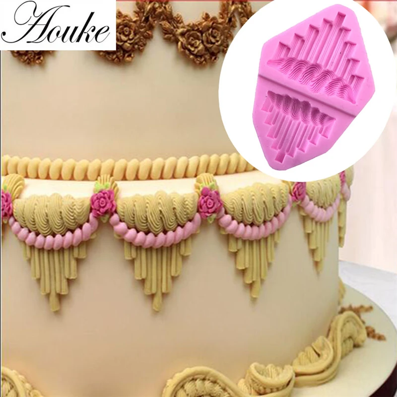 

Cake Side Lace Shaped Silicone Cake Mold Kitchen Baking Mold Cake Decoration Mold Pastry Tool Sugar Craft Fondant Cake Tools