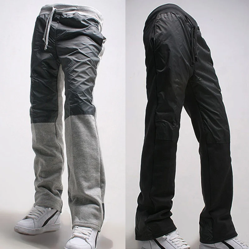 

Fashion 2017 spring autumn men's trousers slacks cycling fashion men's youth hip hop patchwork mens trousers