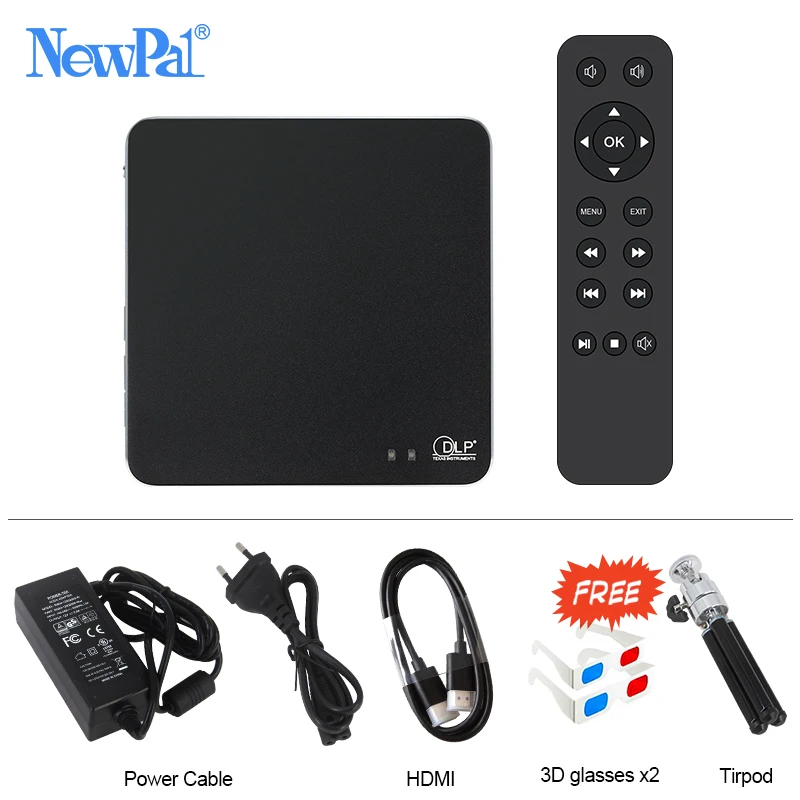 NewPal EHD200 проектор Мини DLP Full HD 1080P Android5.0 Miracast Airplay с батареей 4000 мАч мини проектор|led