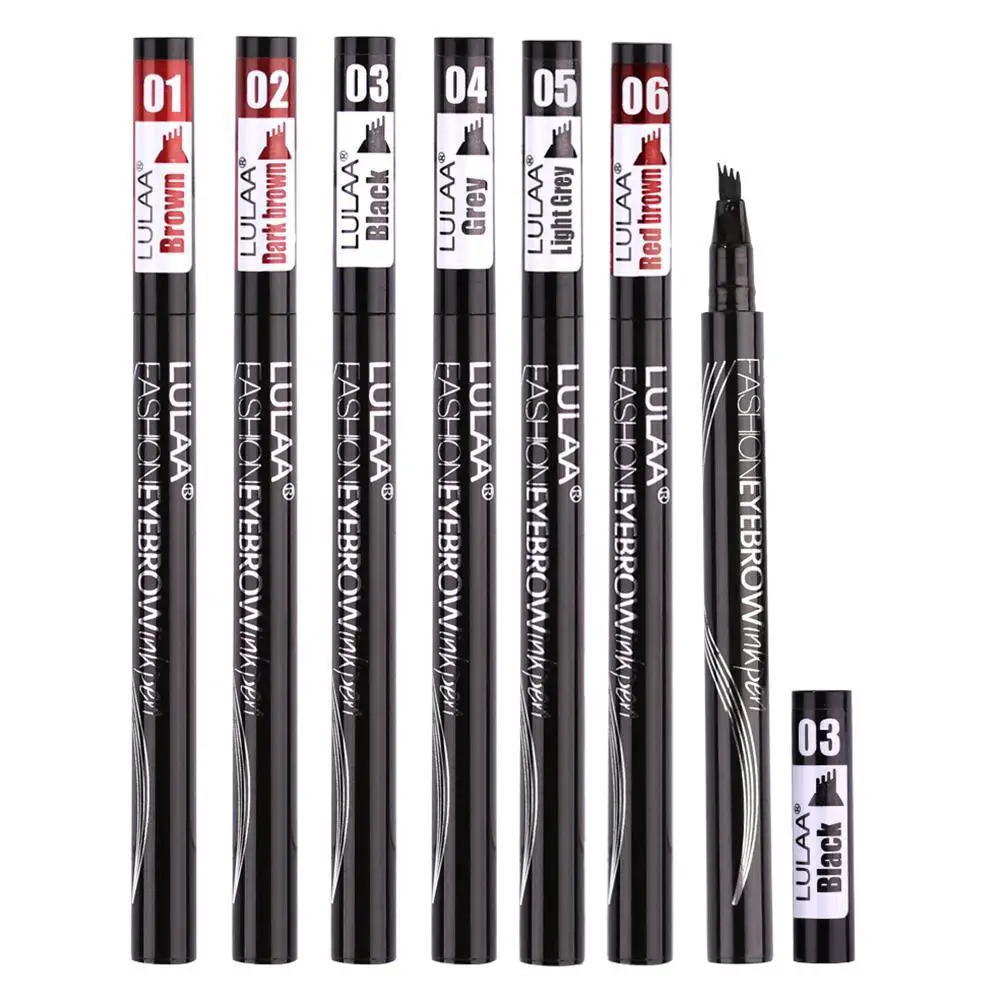 

Natural Waterproof Eyebrow Pencil Four-claw Eye Brow Tint Makeup 6 Colors Eyebrow Pen Long Lasting Eye Brow Pencil
