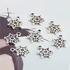 50pcs  Silver Color Snowflake Snow Charms Christmas Pendant Findings Accessories DIY Jewelry Wholesale 11.5x15.5mm A3009 ► Photo 2/5