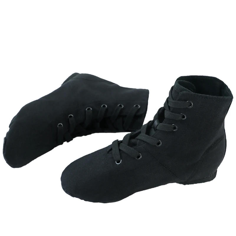 Dance Shoes For Women Dance Class Girls Black Leather Neoprene