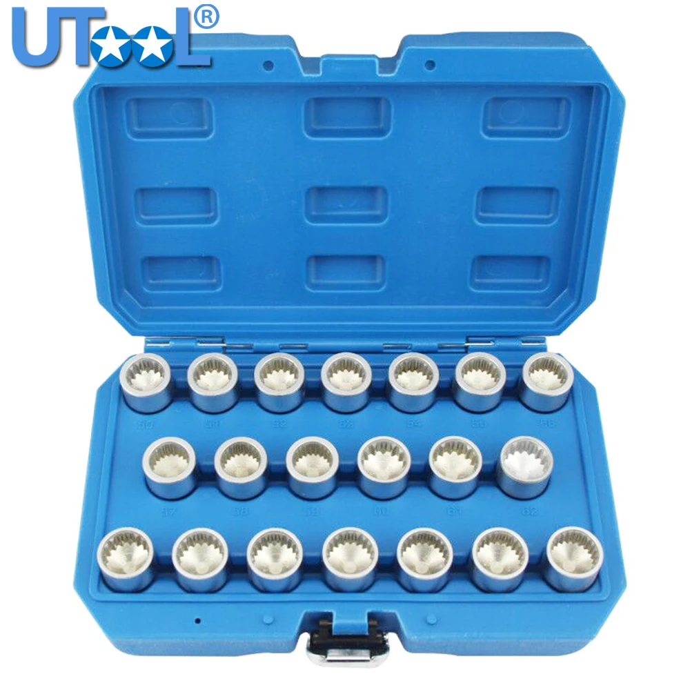 20pc Master Locking Wheel Nut Key Socket Set OEM Spline For Porsche Cayenne for VW |