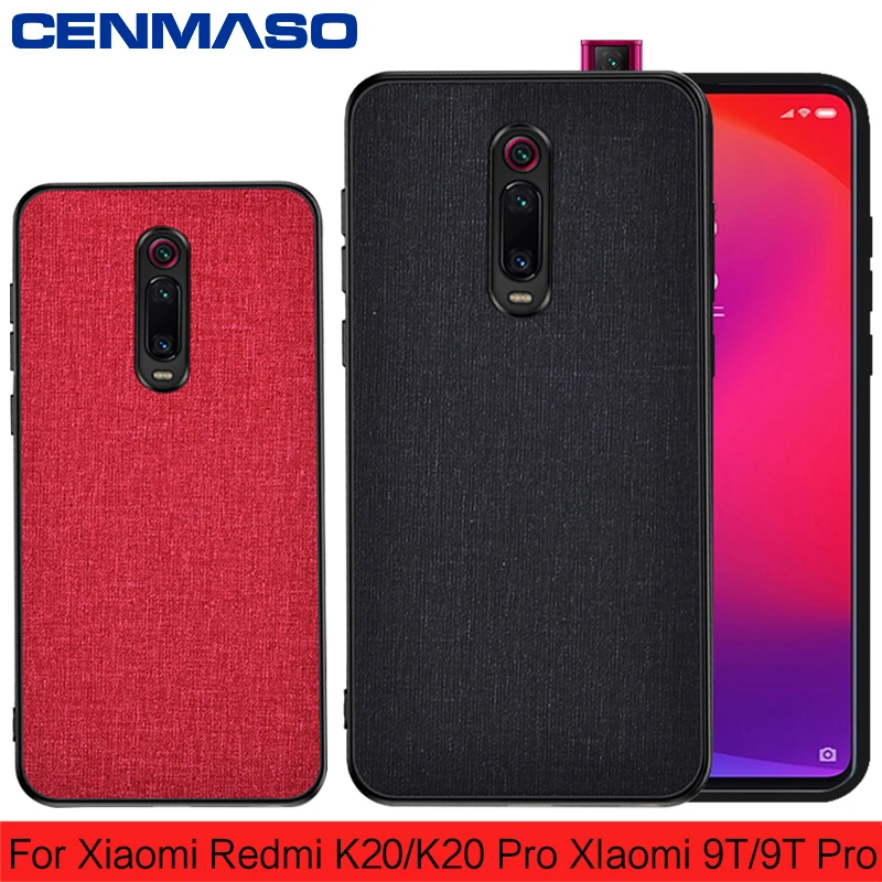 

XIaomi Redmi K20 Pro Case Silicon Soft Side Shockproof Washed Fabric Cover Original Cenmaso Xiaomi 9T Redmi K20 Case Cover Funda