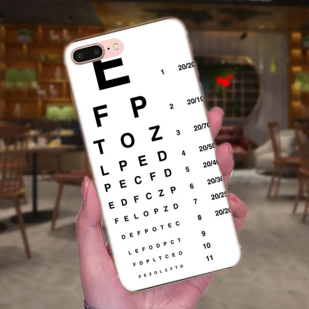 Thin Tpu Cell Test Eye Chart Advantageous For Apple Iphone 4 4s 5