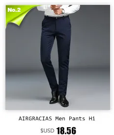 AIRGRACIAS Men Pants High Quality Cotton Casual Pants Stretch male trousers man long Straight Trousers solid color suit pant