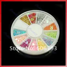 10 компл./лот 12 Цветов Блестки звезды блестки для ногтей искусство диск
