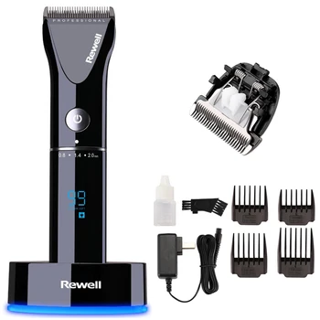 

Professional Electric Hair Clipper LCD Display Rechargeable Hair Trimmer Titanium Blade for Salon Hair Cutting Machine F17