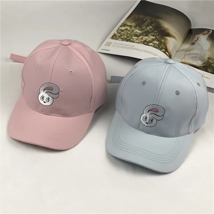 Cute Style Baseball Cup Lovely Rabbit Girl Student Couple Baseball Hat Sunshade Peaked Cap Youth Adjustable Men S Baseball Caps Aliexpress