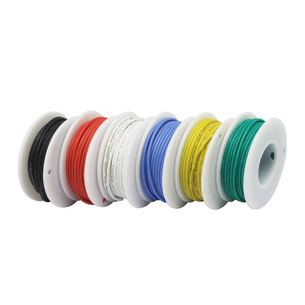 CBAZY Hook up Wire Kit (Stranded Wire Kit) 18 Gauge Flexible Silicone  rubber Electric wire 6 colors 16.4 feet Each 18 AWG