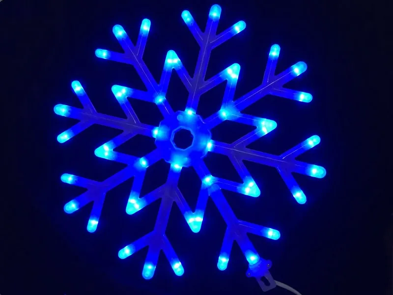 

40led Snowflakes LED fairy String Light snow flake rope light motif Christmas Xmas tree Lights Bracket decoration 220V-BLUE