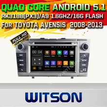 WITSON Android 5.1 CAR DVD GPS Capctive Screen for TOYOTA AVENSIS CAR AUDIO CAR DVD PLAYER Bluetooth RADIO android car dvd