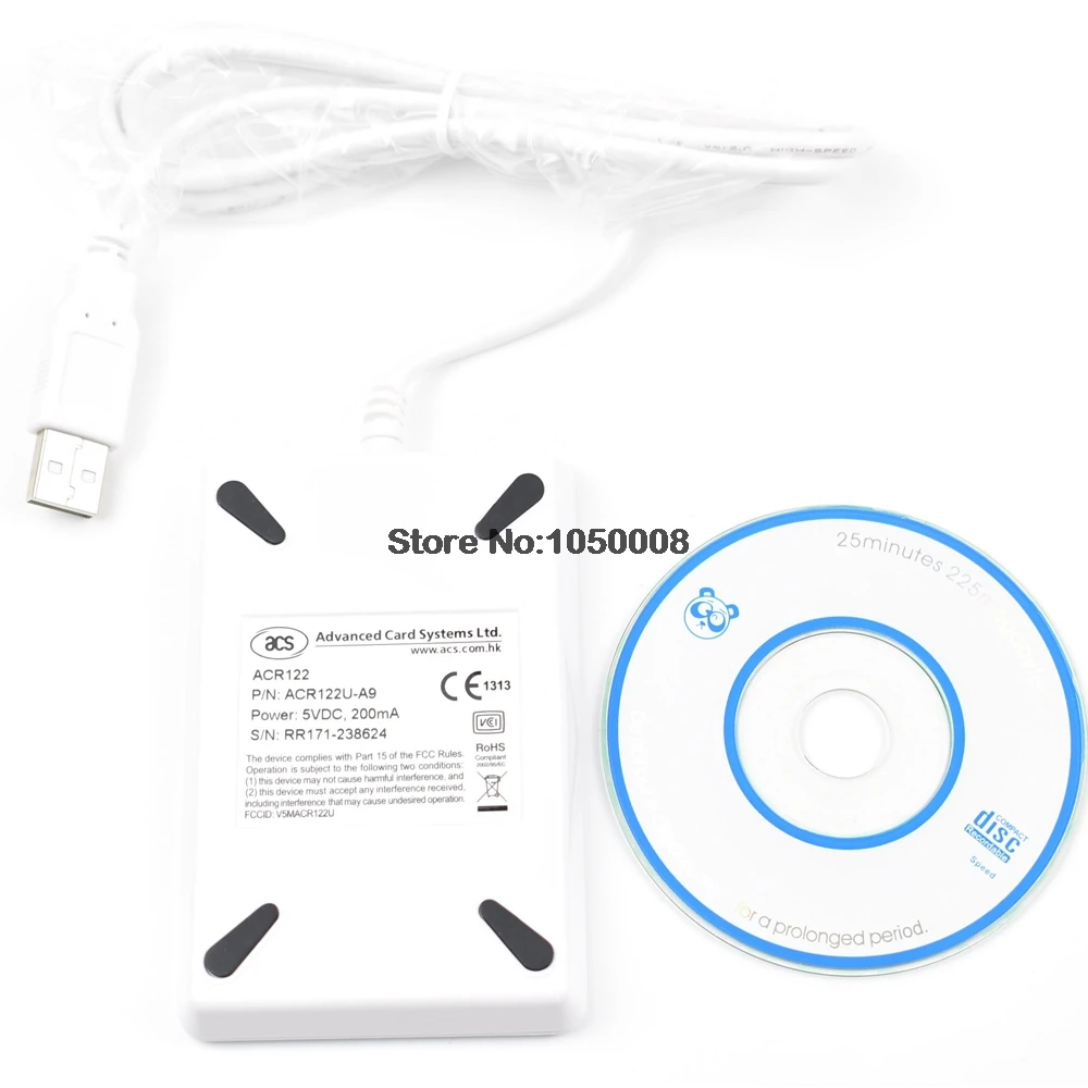 USB ACR122U-A9 NFC Reader Writer duplicator RFID Smart Card + 5pcs UID changeable Cards + 5pcs UID keyfob +1 SDK CD