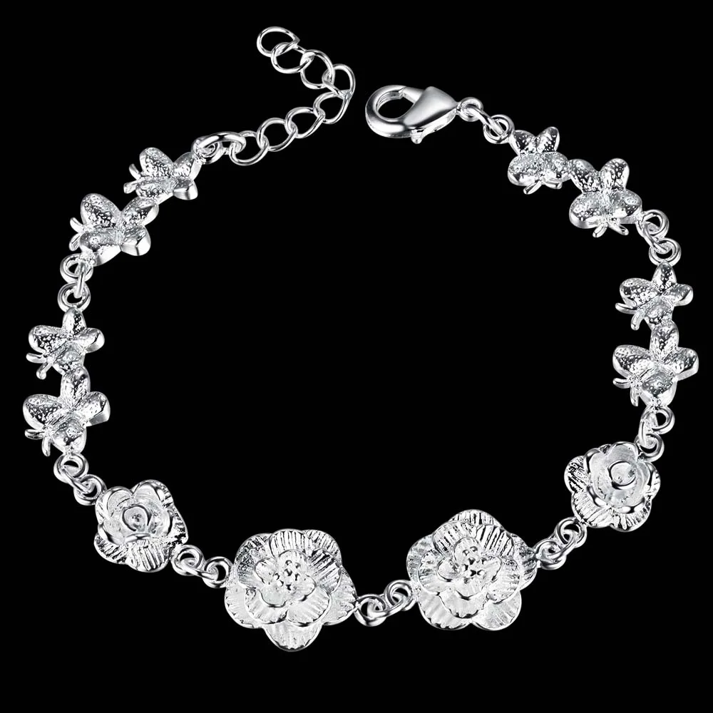 AH021 Wholesale silver 925 jewelry bracelet for women sterling silver