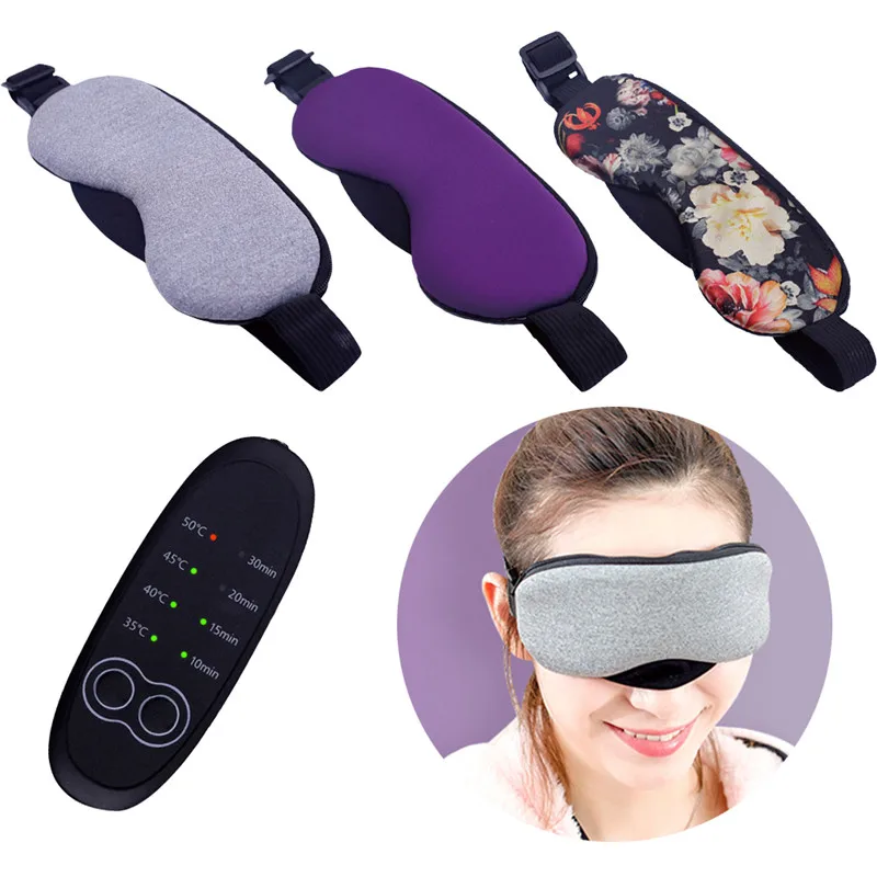 

Temperature Control Heat Steam Cotton Sleeping Eye Mask Relieve Eye Dry Tired USB Hot Heat Slaapmasker Hot Compress Sleep Mask